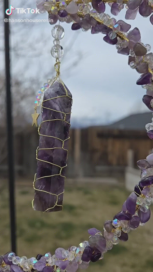 Amethyst Moon suncatcher
