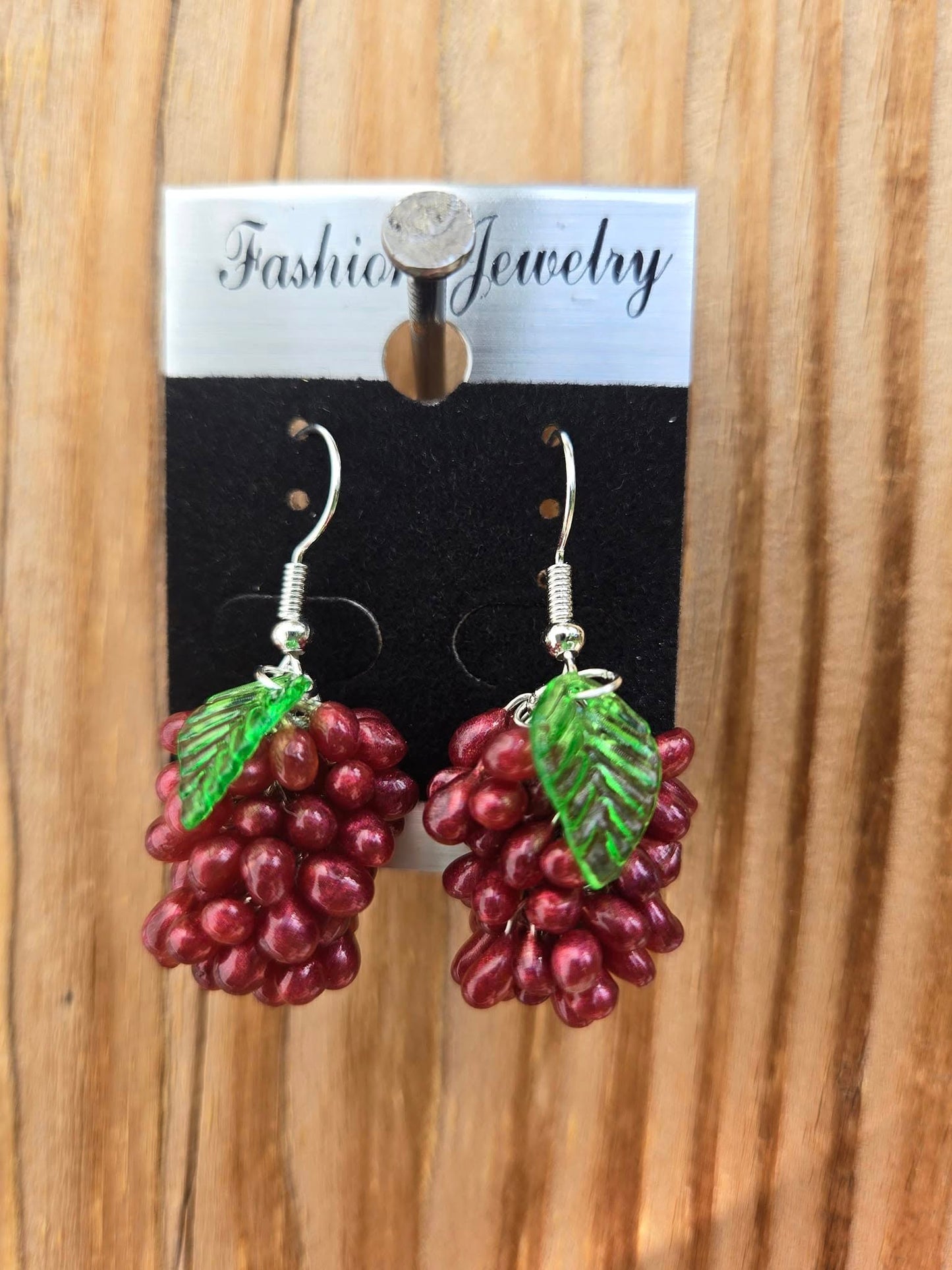 Grape cluster earrings