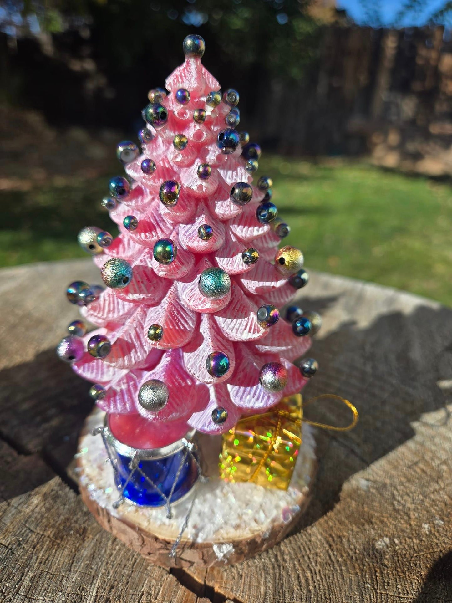 Resin and glass bead Christmas Trees