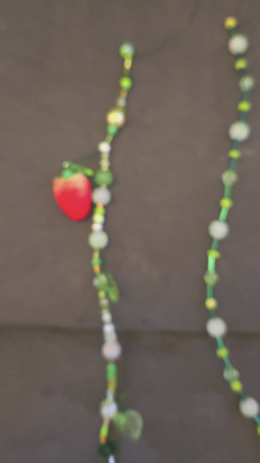 Strawberry potted plant suncatcher
