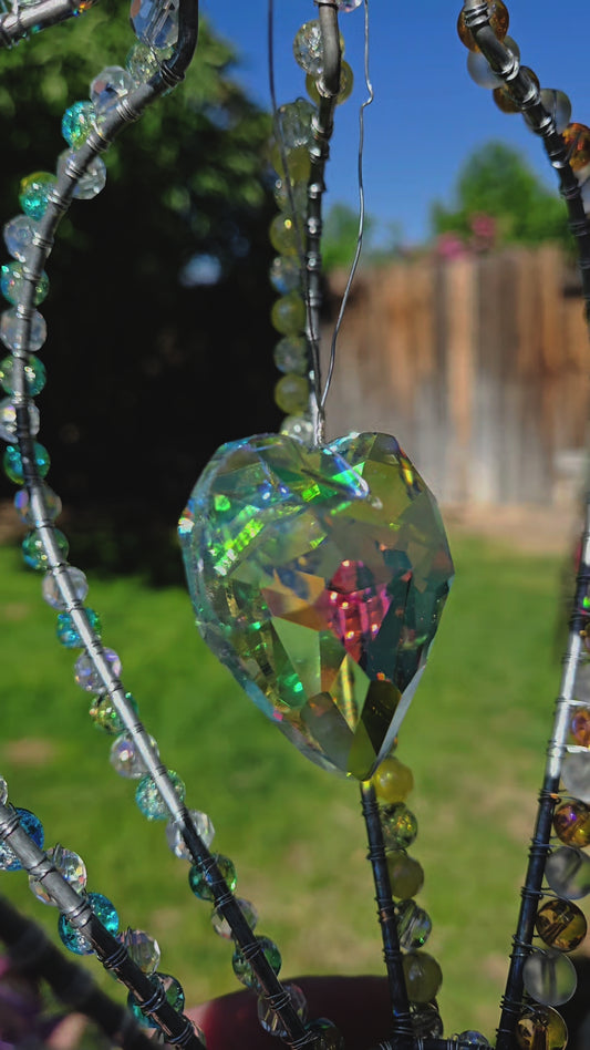 Rainbow pride balloon suncatcher