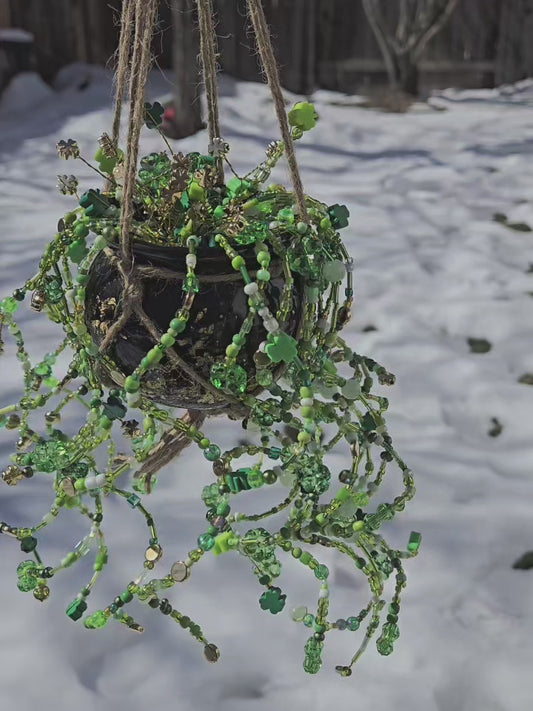 Pot of Gold beaded suncatcher
