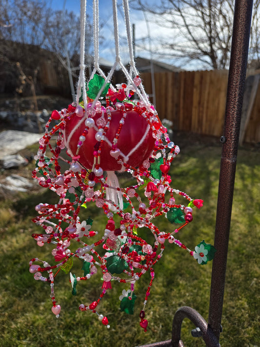 Valentine's day potted plant suncatcher