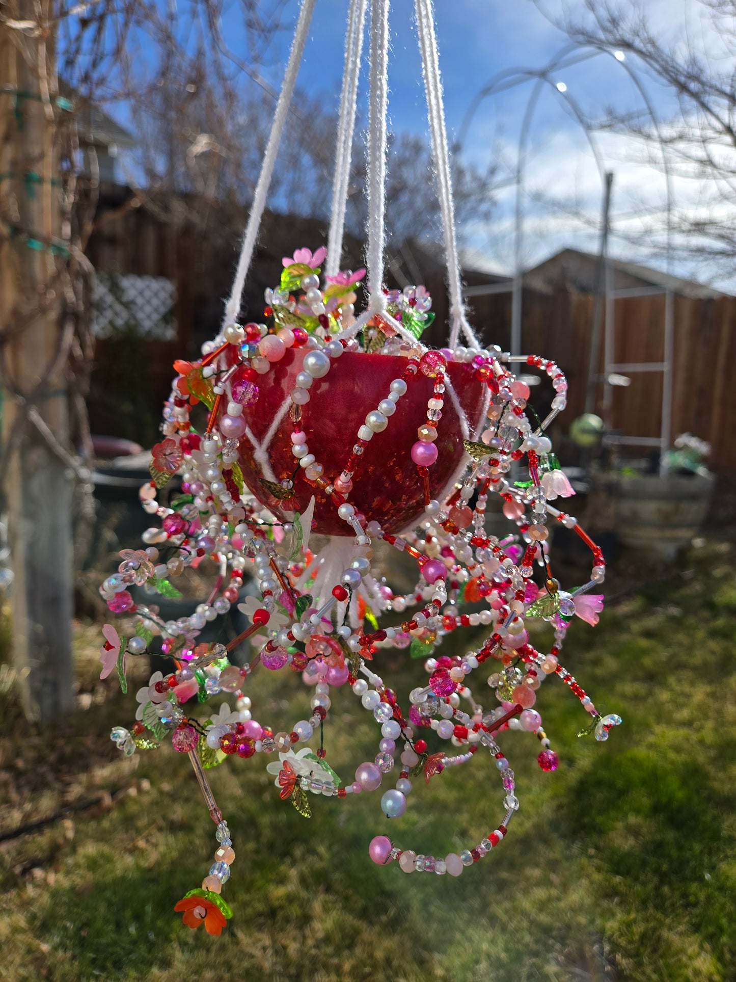 Valentine's day potted plant suncatcher